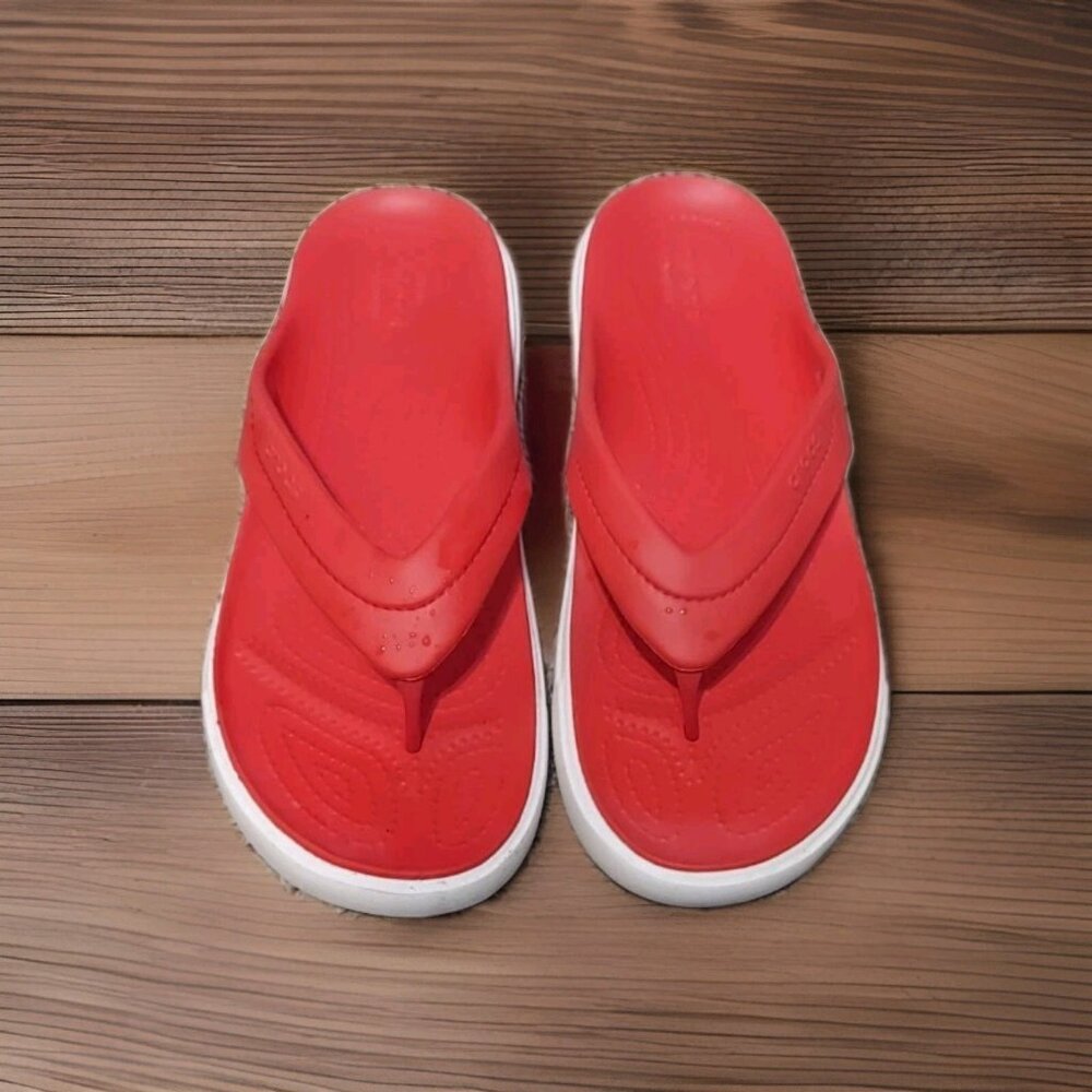 Crocs Unisex Peach Orange‎ Citilane Flip Flops Sz M7 W9 Summer Sandals Beach